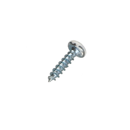 1 x Agglo houtschroeven ronde kop Pozi PZ7 3,5X15 Wit verzinkt staal witte lak RAL9010 zuiver wit