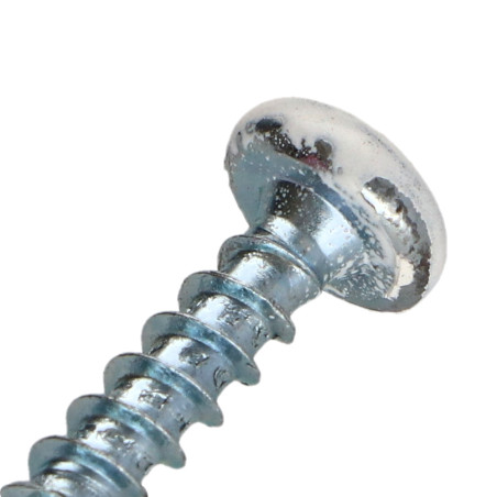 1 x Agglo houtschroeven ronde kop Pozi PZ7 3,5X15 Wit verzinkt staal witte lak RAL9010 zuiver wit