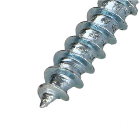 1 x Agglo houtschroeven ronde kop Pozi PZ7 3,5X15 Wit verzinkt staal witte lak RAL9010 zuiver wit