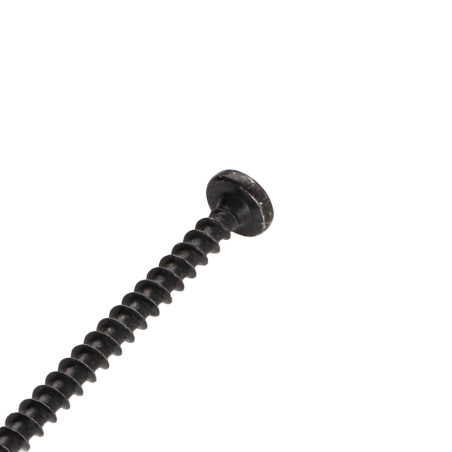 1 x Agglo houtschroeven ronde kop Pozi PZ7 5X60 Zwart gegalvaniseerd staal