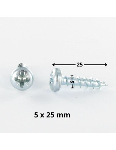 1 x Agglo houtschroeven ronde kop Pozi PZ7 5X25...