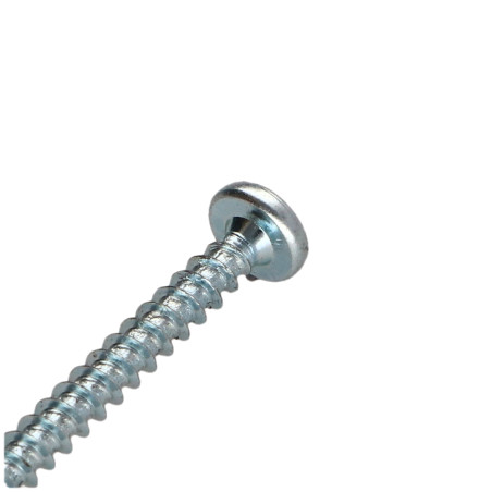 1 x Agglo houtschroeven ronde kop Pozi PZ7 4,5X45 Wit verzinkt staal