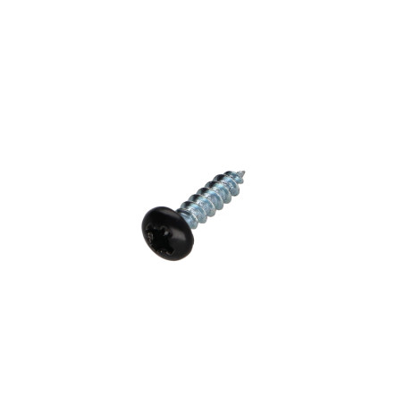 1 x Agglo houtschroeven ronde kop Pozi PZ7 3,5X15 Wit verzinkt staal zwarte lak RAL9005 donker zwart