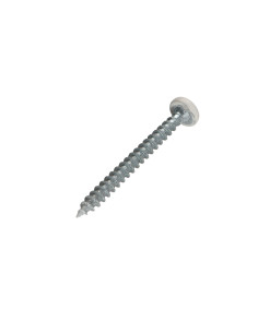 Agglo houtschroeven ronde kop Pozi PZ7 5X50 Wit verzinkt... 2