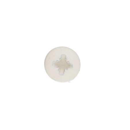 1 x Agglo houtschroeven ronde kop Pozi PZ7 5X50 Wit verzinkt staal witte lak RAL9010 zuiver wit
