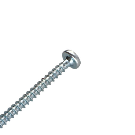 1 x Agglo houtschroeven ronde kop Pozi PZ7 5X70 bedraad op 60 Wit verzinkt staal