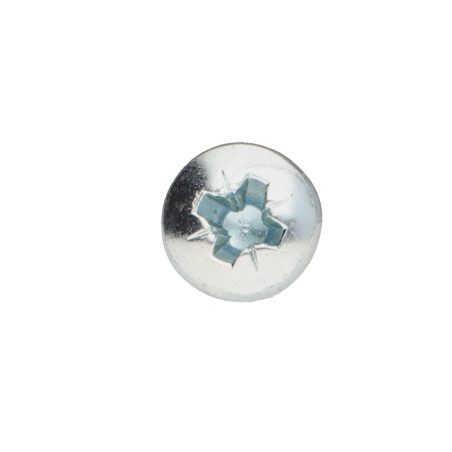 1 x Agglo houtschroeven ronde kop Pozi PZ7 4,5X25 Wit verzinkt staal