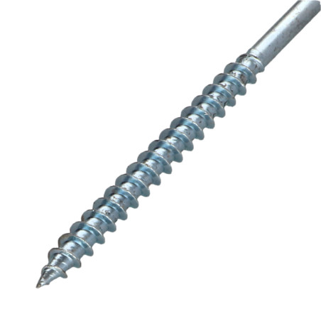 1 x Agglo houtschroeven ronde kop Pozi PZ8 6X100 bedraad op 60 Wit verzinkt staal