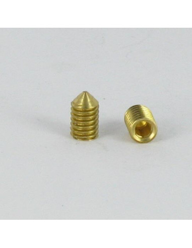 1 x Metalen schroeven Messing zonder kop...