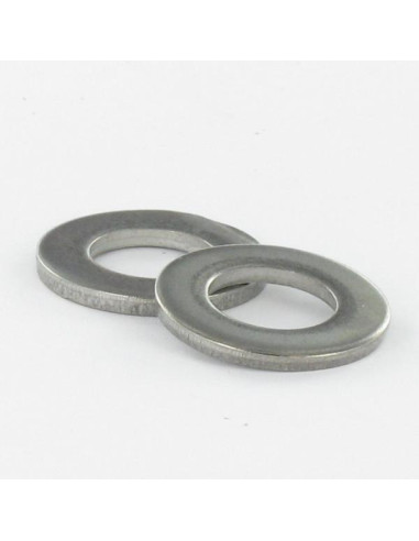 1 x Sluitring plat M10X20X2 Z Wit verzinkt staal