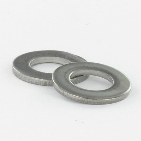 1 x Sluitring plat M10X20X2 Z Wit verzinkt staal