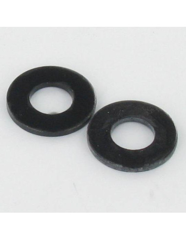 1 x Sluitring plat 4X12X1 Zwart gegalvaniseerd...