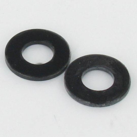 1 x Sluitring plat 6X18X2 Zwart gegalvaniseerd staal