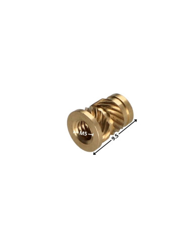 1 x Insert met kop SONICFIX Messing M5X9.5
