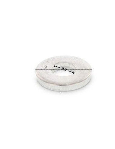 1 x Ring dik 3.2X9X1 RVS A2