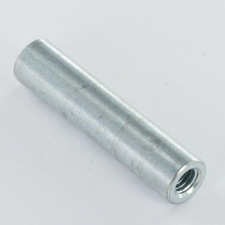 1 x Hulsen cilindrisch M10X30 diameter buitenkant 12 Wit verzinkt staal