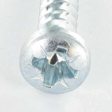 1 x PVC-schroeven cilindrische kop Pozi 6X29 Draadstang 40 RUSPER GRIJS