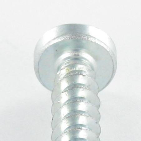 1 x PVC-schroeven cilindrische kop Pozi 6X29 Draadstang 40 graad Wit verzinkt staal