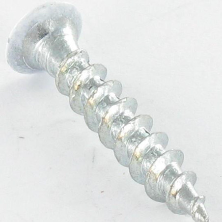 1 x PVC-schroeven gefreesde kop phillips 4.2X25 Wit verzinkt staal witte lak RAL9010 zuiver wit