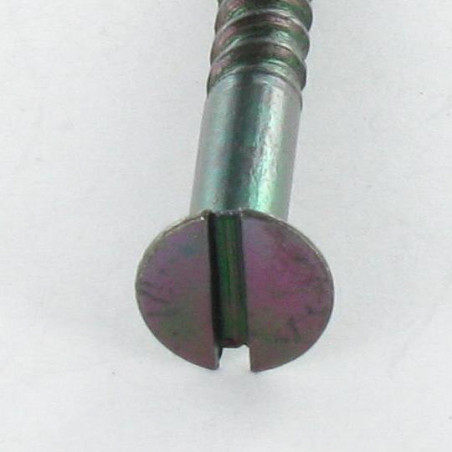1 x Houtschroeven gefreesde kop split 6X40 Zwart gegalvaniseerd staal
