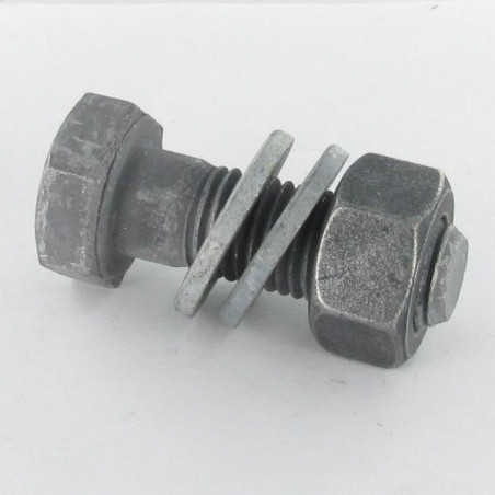 10 x Bout (verkocht met moer) grote weerstand M24X90 2 Sluitring klasse 10.9 hoge corrosiebestendigheid Thermisch verzinkt