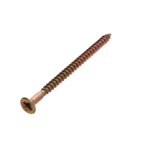 1 x Agglo houtschroeven gefreesde kop Pozi PZ7 4,5X70 geboord Bichromaat