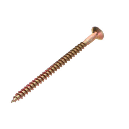 1 x Agglo houtschroeven gefreesde kop Pozi PZ7 4,5X70 geboord Bichromaat