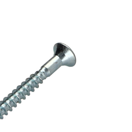 1 x Agglo houtschroeven gefreesde kop Pozi PZ7 4,5X45 geboord Wit verzinkt staal