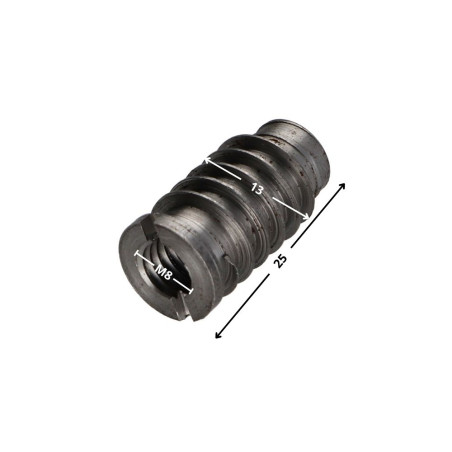 1 x Rampamoeren M8 13X25 Ruw staal