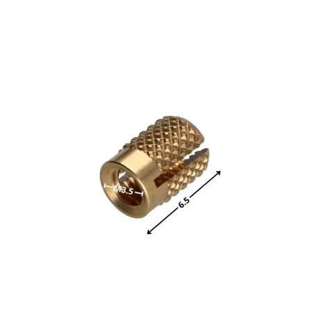 1 x Insert UITBREIDINGSFIX Messing M3.5X6.3