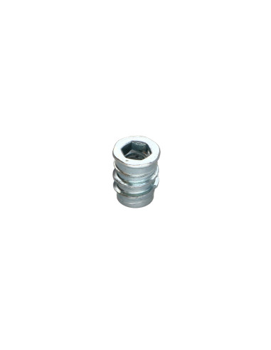 1 x Moer zeshoekig hol 12X15 M6 FUT 12 Wit...