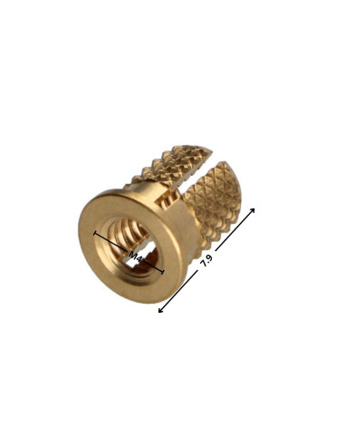 1 x Insert met kraag UITBREIDINGSFIX Messing...