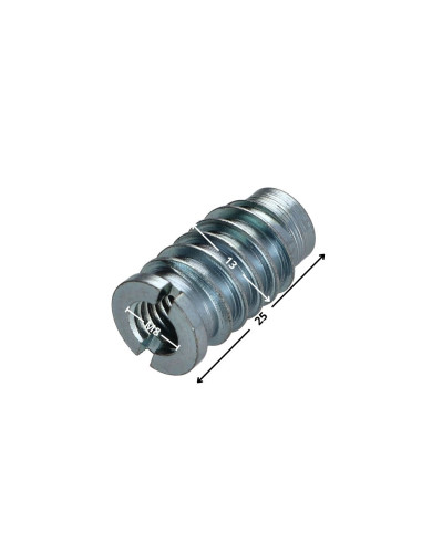 1 x Rampamoeren M8 13X25 Wit verzinkt staal