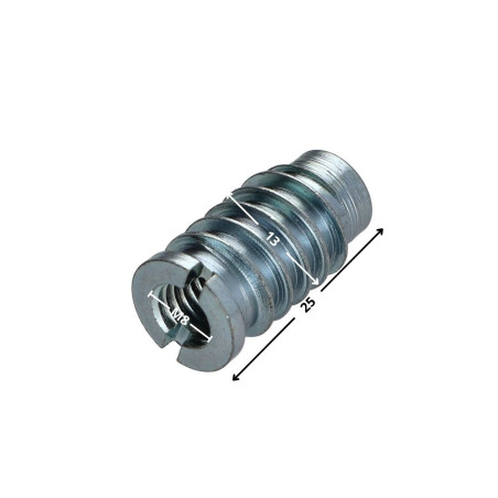 1 x Rampamoeren M8 13X25 Wit verzinkt staal