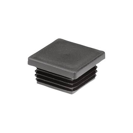 1 x Vierkante dop 25x25 Rørtykkelse 1.5 to 3.5 zwart polyethyleen