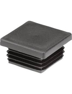 Vierkante dop 30x30 Rørtykkelse 1.2 A2.25 zwart polyethyleen