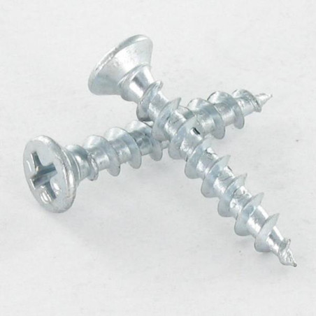 1 x Schroeven van BESLAG/PVC gefreesde kop phillips 4.2X45 Wit verzinkt staal