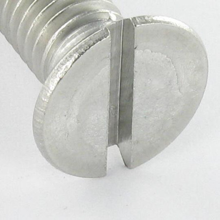 1 x Metalen schroeven RVS A2 gefreesde kop split M8X60