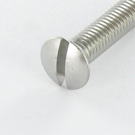 1 x Metalen schroeven gefreesde bolkop split M4X70 bedraad op 40 deelbaar Messing