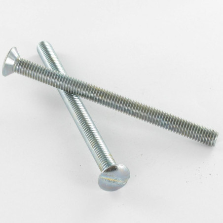 1 x Metalen schroeven gefreesde bolkop split M2.5X2 Wit verzinkt staal microschroeven