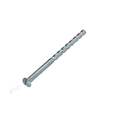 1 x Metalen schroeven gefreesde bolkop split M4X70 bedraad op 40 deelbaar Wit verzinkt staal