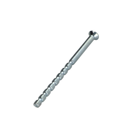 1 x Metalen schroeven gefreesde bolkop split M4X70 bedraad op 40 deelbaar Wit verzinkt staal