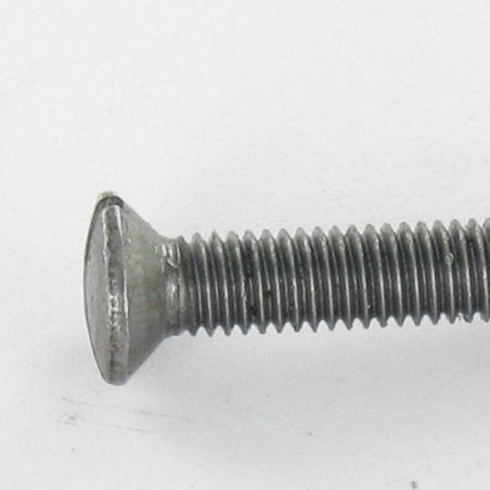1 x Metalen schroeven gefreesde bolkop split M4X80 kopdiameter 7.9 uitwendige embossing Ruw staal