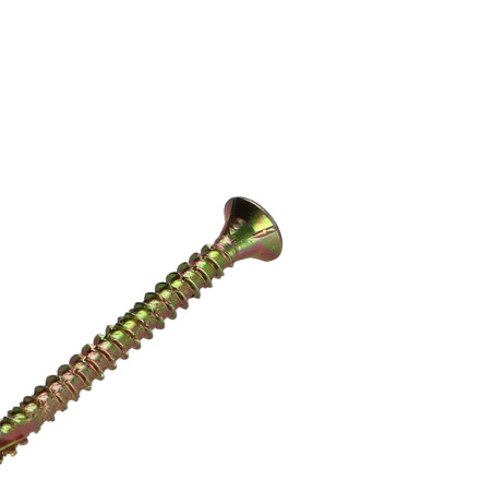 1 x TEKOR houtschroeven gefreesde kop Pozi PZ7 5X30 volledige draad anti-splijtpunt type 17 cut Bichromaat