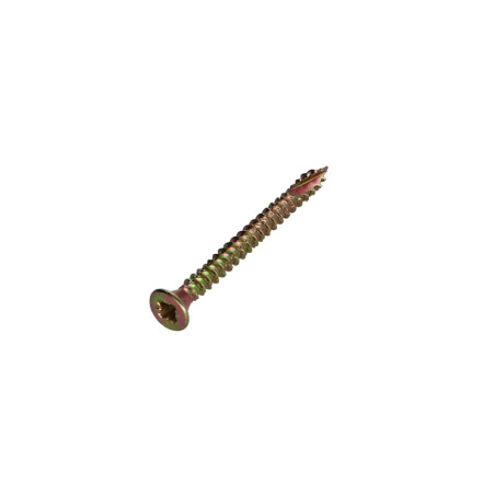 1 x TEKOR houtschroeven gefreesde kop Pozi PZ7 3,5X20 volledige draad anti-splijtpunt type 17 cut Bichromaat