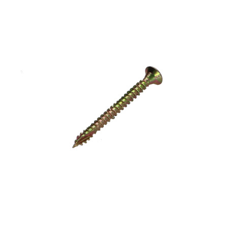 1 x TEKOR houtschroeven gefreesde kop Pozi PZ7 3,5X20 volledige draad anti-splijtpunt type 17 cut Bichromaat