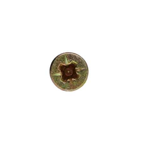 1 x TEKOR houtschroeven gefreesde kop Pozi PZ7 5X35 volledige draad anti-splijtpunt type 17 cut Bichromaat
