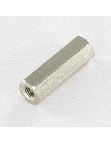 1 x Afstandbus HEXAGONAAL 10X50 M6/50 Wit...