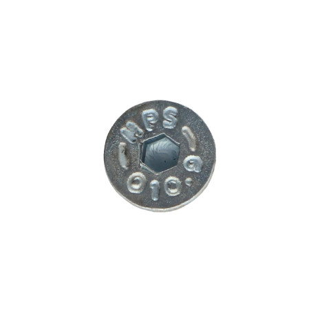 1 x Metalen schroeven FHC verzonken kop met zeskant print sleutel van 2.5 M4X12 volledige draad klasse 10.9 Wit verzinkt