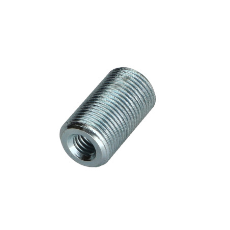 1 x Afstandbus M6/M12 P100X21.5 Wit verzinkt staal